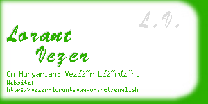 lorant vezer business card